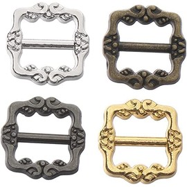 GorinsKani 100pcs 4 Colors DIY Patchwork Buckle Handmade Sewing Mini Buckle Metal Roller Buckles For Fasteners Dolls Clothing Adjustable Craft Accessories