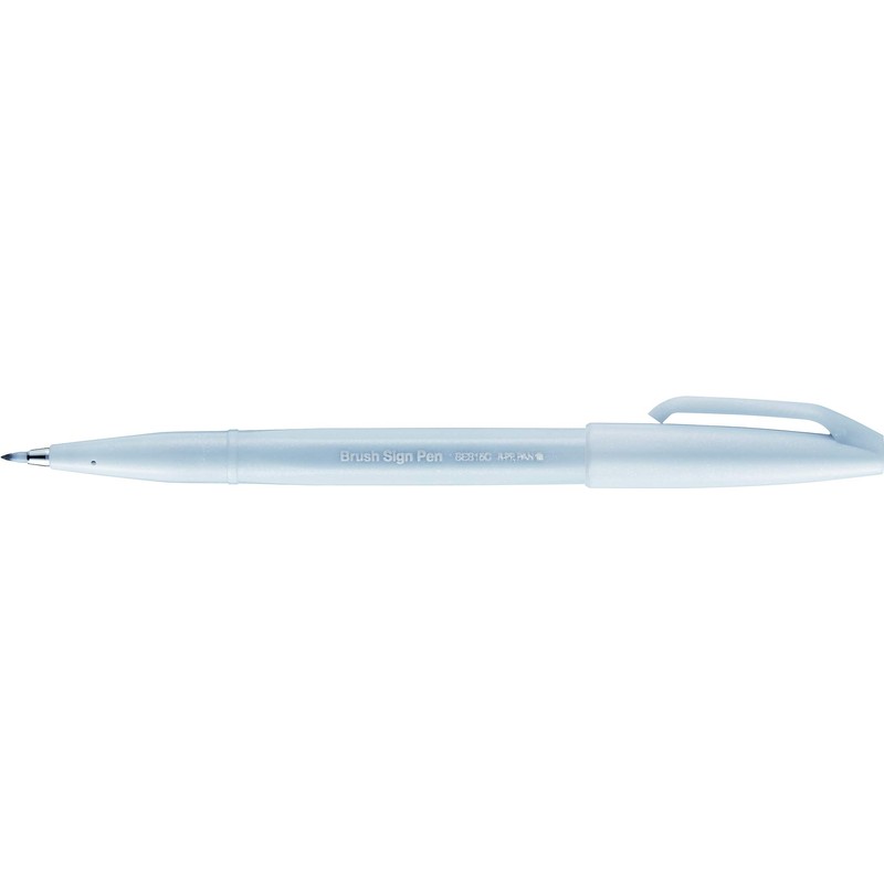 Pentel Brush Sign Pen SES15C-12, Fibre-Tip Pen, Brush-Like Tip, pastel