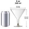 Youngever 12 Pack Plastic Cocktail Glasses, 8 Ounce Shatterproof Martini