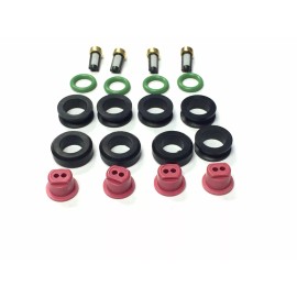 United Remanufacturing FUEL INJECTOR REPAIR KIT O-RING FILTERS GROMMETS CAPS BLACK TOP 450CC DUAL SPRAY