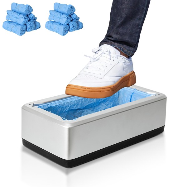 Aukivon Automatic Shoe Covers Dispenser, with 200pcs non-woven Shoe Covers,Fits