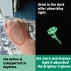 Minimalistic Black Luminous Temporary Tattoos Kit for Women Tiny Finger