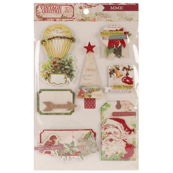 Vintage Christmas Layered Stickers,