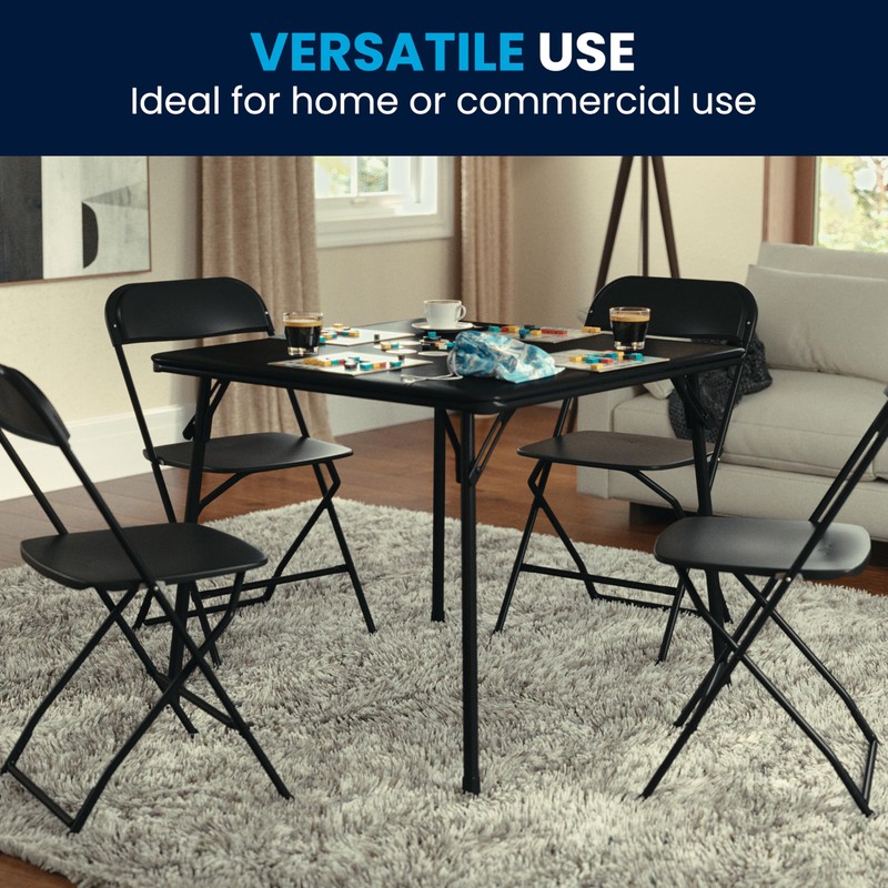 Flash Furniture Madelyn 33.5" Square Folding Multipurpose Card Table with