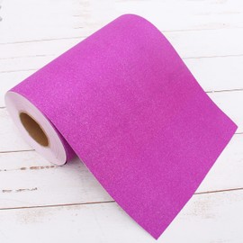 Threadart Hot Pink Glitter Vinyl Peel and Stick Paper Self-Adhesive for Stickers, Walls, Furniture, Decals, Decorations, Parties, Crafts, 12" Wide x 3yd Long Roll