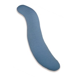 Kinshi Hugging Pillow Beaded Cushion Cover, 45.3 x 7.9 inches (115 x 20 cm) (S-Shaped, Cover Only, Cool Touch, Marmor Mid-Blue)