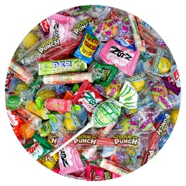 Sour Candy Variety Pack, 2 Pound Sour Candy Mix, Individually Wrapped Bulk Candies, Party Mix Assortment, Pinata Stuffers, Candies For Goodie Bags