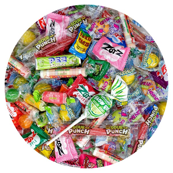 Sour Candy Variety Pack, 2 Pound Sour Candy Mix, Individually