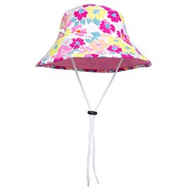 SunBusters Girls Reversible Bucket Hat (UPF 50+), Prettyberry Pink, Small