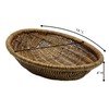WRIGHTMART Handmade Oval Wicker Basket – Natural Decorative Centerpiece for