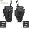TRUTUCH Black Leather Electrician Tool Pouch with Leather Work Belt