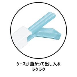 Kamio Japan 097704 Blue Hamham Chopsticks & Chopsticks Case, Sliding Type, Hamster, Lunch Goods, Chopsticks, Portable Chopsticks