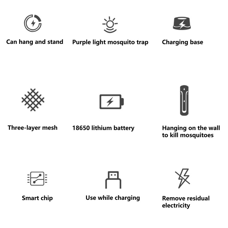 2 in 1 Mosquito Killer Lamp Electric Fly Swatter Mosquito