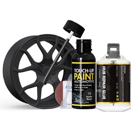 Pintura de retoque de borde negro mate, kit de reparación de llantas, pintura de retoque de rueda para fijar rápidamente arañazos de llanta, astillas, erupciones en los bordes y daños en la