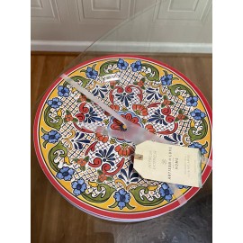 Artisan De Luxe Melamine Spanish Tile Medallion Dinner Plates 8.5” -  Set of 4