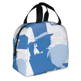 Detective Kinan Kaito Kaito Kurobane Kaito Insulated Lunch Bag Black Lunch Box Thermal Insulated Cooler Bag with Zipper Compact Lunch Bag Soft Cooler Tote Eco Bag
