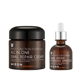 [MIZON Cosméticos Coreanos] Snail Repair Intensive Ampoule 30ml & All In One Cream 75ml
