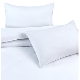 Hadi London Microfibre Duvet Cover Set Single Double King Soft Breathable Brushed Bedding Set Quilt Cover with 2 Matching Pillowcase (White, Double)