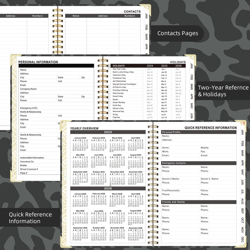 Knagsfa 2025-2026 Monthly Planner, Jul.2025-Jun.2026 Weekly Monthly Planner 6.5"x8.5" with