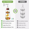 HULISEN 3 Tier Hanging Fruit Basket with Banana Hook, 36-Inch