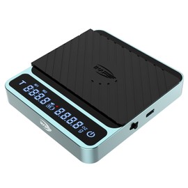 IKAPE Digital Coffee Scale, Premium Aluminium Espresso Scales with Timer, 2kg/0.1g High Precision Rechargeable Drip Espresso Scale with Tare Function, LED Display(Green)