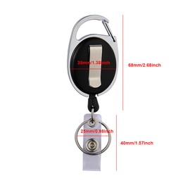 TopHomer 2 Pcs Retractable ID Badge Holder with Bling Rhinestones Retractable Card Holder for Teachers, Students, Nurses, Volunteers(Lake Blue and Red)