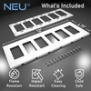 NEU 6-Gang Screwless Mid-Size Decorator Light Switch Outlet Cover Wall