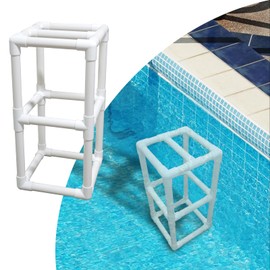 WJCJTJL Underwater Pool Stool with Foot Rest, Pool Stools for Under Water, Poolside Chairs for Edge of Pool, in Pool Chair Poolside Seat, Relaxation Station Swimming Pool Stools, 25 Inch (25 Inch)