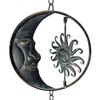 80-Inch Metal Rain Chain with 6 Celestial Crescent Moon &