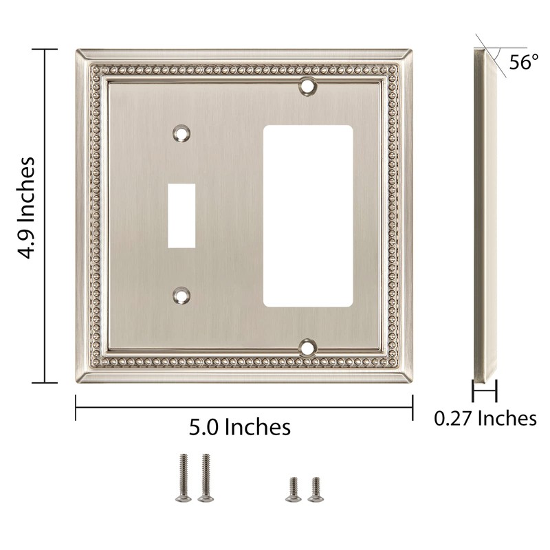 Henne Bery Sunken Pearls Heavy Duty Decorative Wall Plate Switch