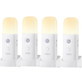 YELKO Motion Sensor Night Lights, Rechargeable nightlights Battery Operated, Dimmable Table lamp with 5 Levels Brightness Adjustable, Cordless Dimmable LED Nursery Night Lights for Home