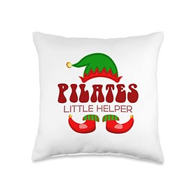 Pilates Elf Funny Contrology Good Posture Body Toned Look Throw Pillow