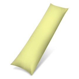 Rohi Bolster Pillow Cases - Soft & Breathable Polycotton Long Pillow Cover - Bolster Pillow Case (6ft (72") Super Kingsize Bed, Lemon)