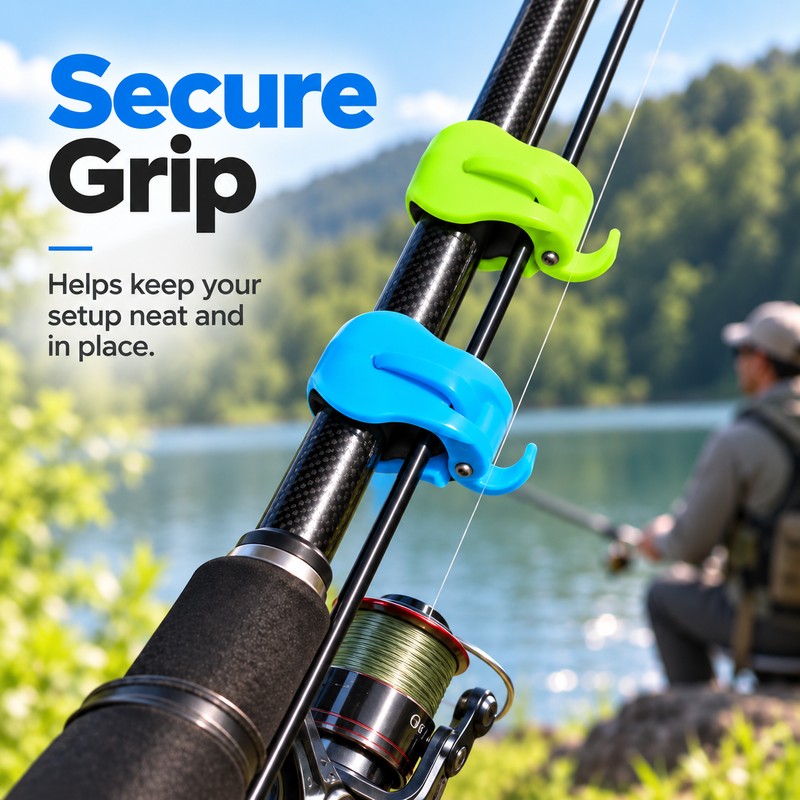 Fishing Rod Clips for Storage & Transport – 2-Pack Quick-Attach