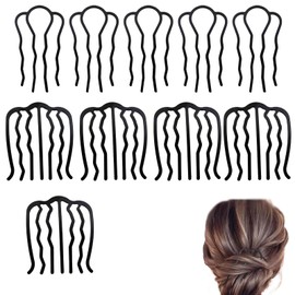 LUYING Party Wrap Combs, Set of 10, Hair Accessories, Inner Hair Accessories, Ball Wraps, Banquets, Weddings, School Entrance Ceremonies, Graduation Ceremonies, Large Hair Bun