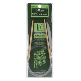 Clover Takumi Bamboo Circular 48-Inch Knitting Needles, Size 7
