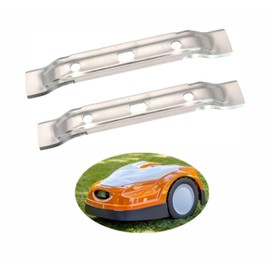 Ru-Mik 2-Piece Robotic Lawnmower Blade Compatible with iMOW RMI 422 422P 422PC RMI422 P C - 63017020101, Replacement Blades for Stainless Steel Lawnmower Blades, 197 mm, Silver