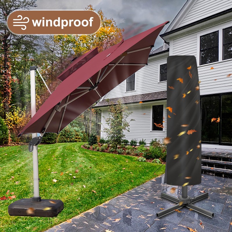 AckMizz Cantilever Umbrella Cover - Waterproof Oxford Outdoor Offset Patio
