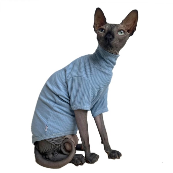 Sphynx Hairless Cats Shirt Cotton Cat Turtleneck Sweater Pullover Kitten