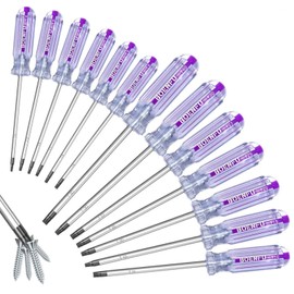 BOENFU Torx Screwdriver Set with Storage Bag Magnetic | 13PCS Torx Security Screwdriver T5 T15 T6 T8 T10 T25 T30 T7 T27 T40 T20 T9 T4 Star Shaped Drivers Set Fit Tamper Proof Screw | Purple