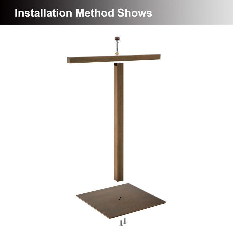 Hand Towel Holder Stand, Pure Brass Freestanding T-Shape Hand Towel