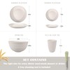 Kitchen Wheat Straw Dinnerware Sets (33pcs) Attached cleaning brush,Service For