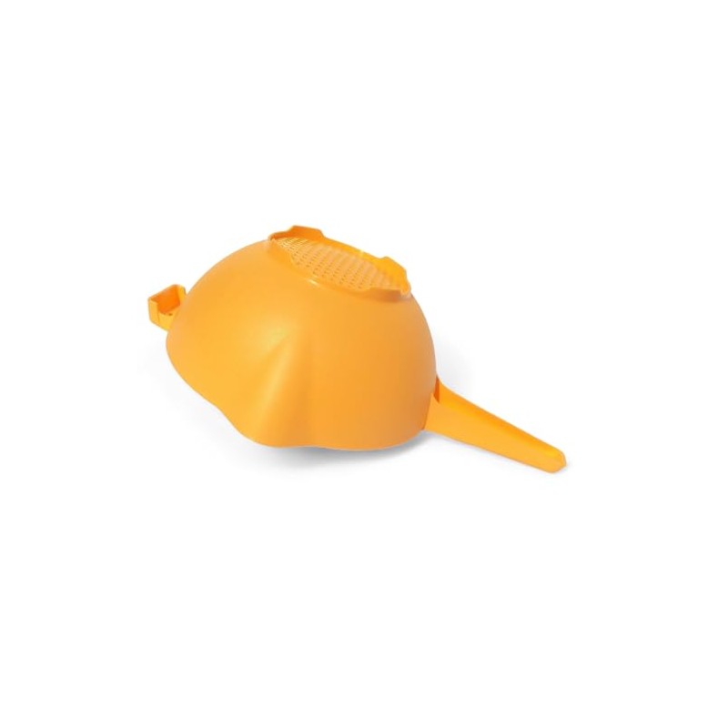 Tupperware 2 Quart Colander Strainer with Handle in Orange