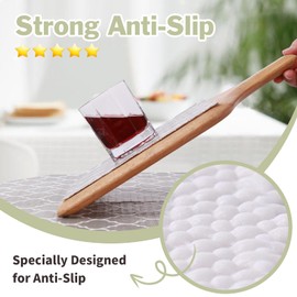 Drawer and Shelf Liner for Kitchen Cabinet: 23.6 in X 20 Ft Non Slip Waterproof Shelf Paper Non Adhesive Refrigerator Liners Gray Quatrefoil Easy Liners for Bathroom Cupboard with Knife Tape Measure