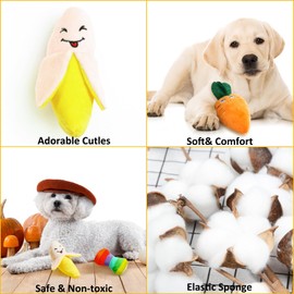 Kapetgo 6 Pack Luxury Dog Squeaky Toys for Puppy, Cute Small Plush Dog Toys for Small Medium Dogs