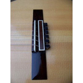 Rosette Diamond BridgeBeads Diamond BridgeBeads for Classical Guitar, Nylon String Guitar String Ties - White