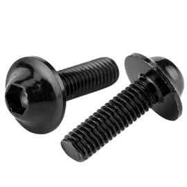 Qiilu Windshield Bolts Kit, Motorbike Windshield Deflectors 10pcs Motorcycle Windshield Bolts Nut Washers Windscreen Nut Universal Motorbike Fairing Mounting Kit(Black)