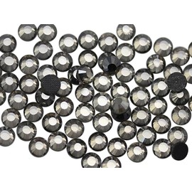 Allstarco SS20 Diamantes de imitación de cristal gris negro Y215 de 4.5mm con parte trasera plana Hotfix DMC de planchar para arte de uñas, gemas de aplicación por calor, adornos (10 gruesas) - 1440