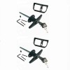 M LOCK 2 SETS 6" BlackT Handle Door Lock Replacement
