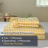 NSNLGSGC Yellow Gingham Ruffle Twin Sheet Set, Yellow Soft Pre-Washed
